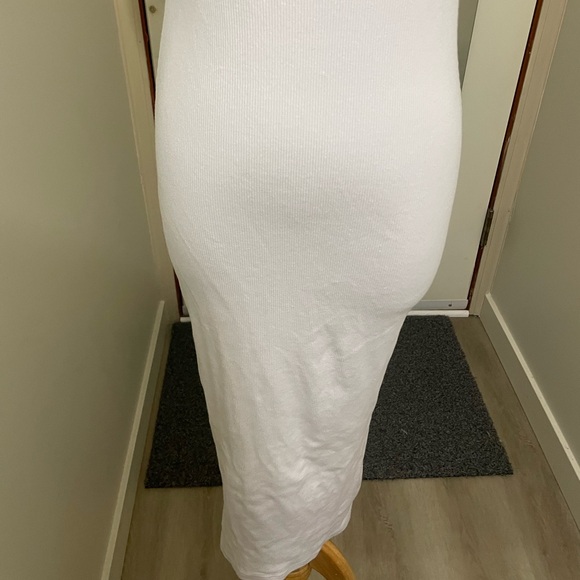 Zara White Ribbed Racerback Maxi Dress - Picture 3 of 8
